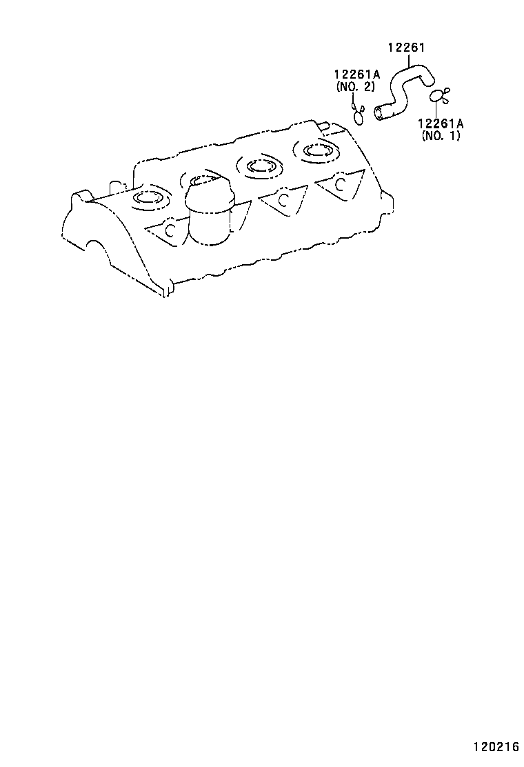 12262-0D060 HOSE, VENTILATION, NO.2 product image