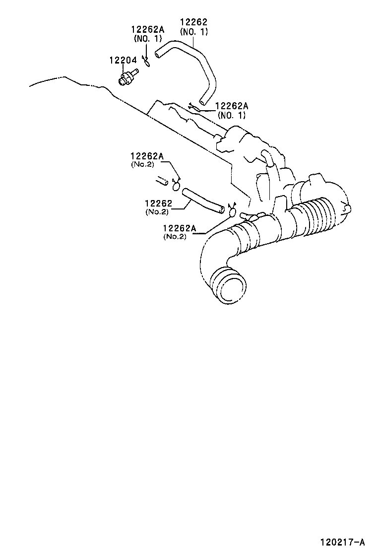 12262-28070 HOSE, VENTILATION, NO.2 product image