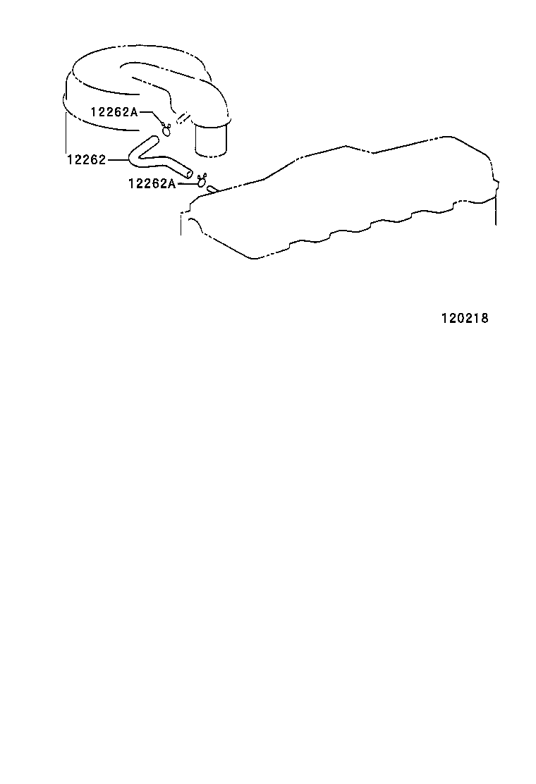 12261-66030 HOSE, VENTILATION product image