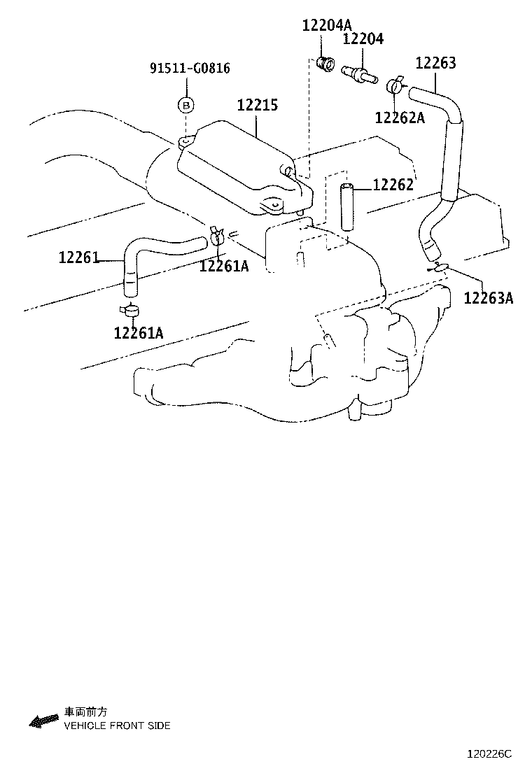12263-70050 HOSE, VENTILATION, NO.3 product image