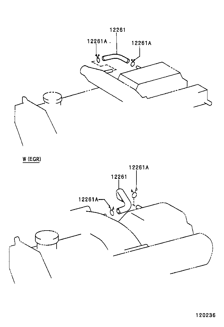 12261-66030 HOSE, VENTILATION product image