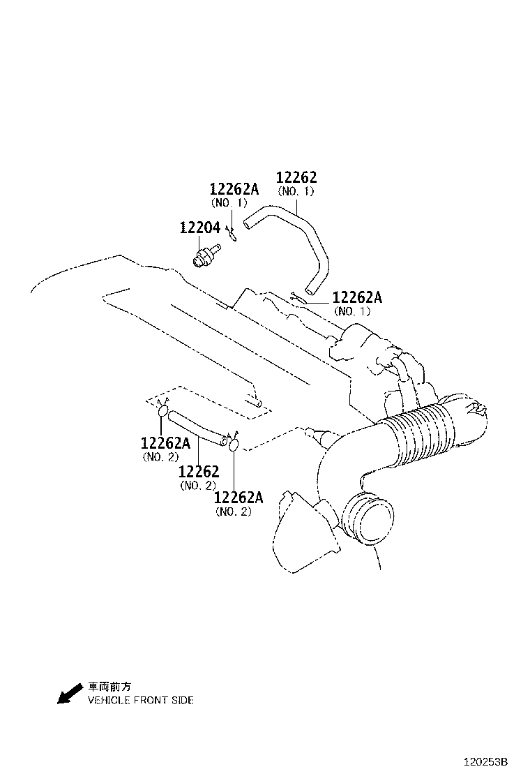 12261-74290 HOSE, VENTILATION product image
