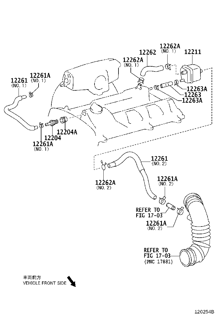 12261-74290 HOSE, VENTILATION product image