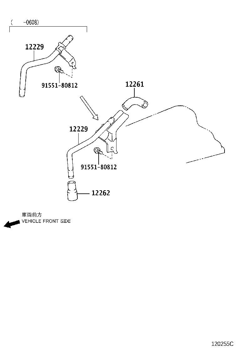 12261-31030 HOSE, VENTILATION product image