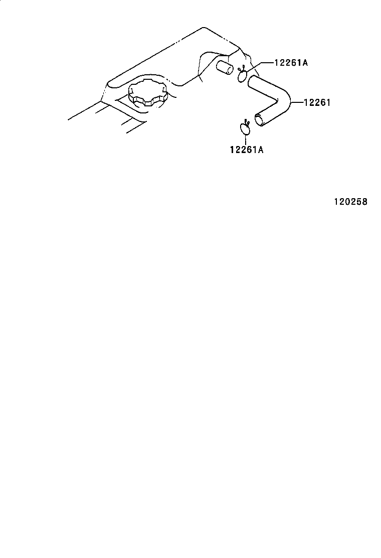 12262-75060 HOSE, VENTILATION product image
