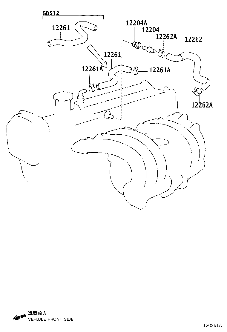 12263-70050 HOSE, VENTILATION, NO.3 product image