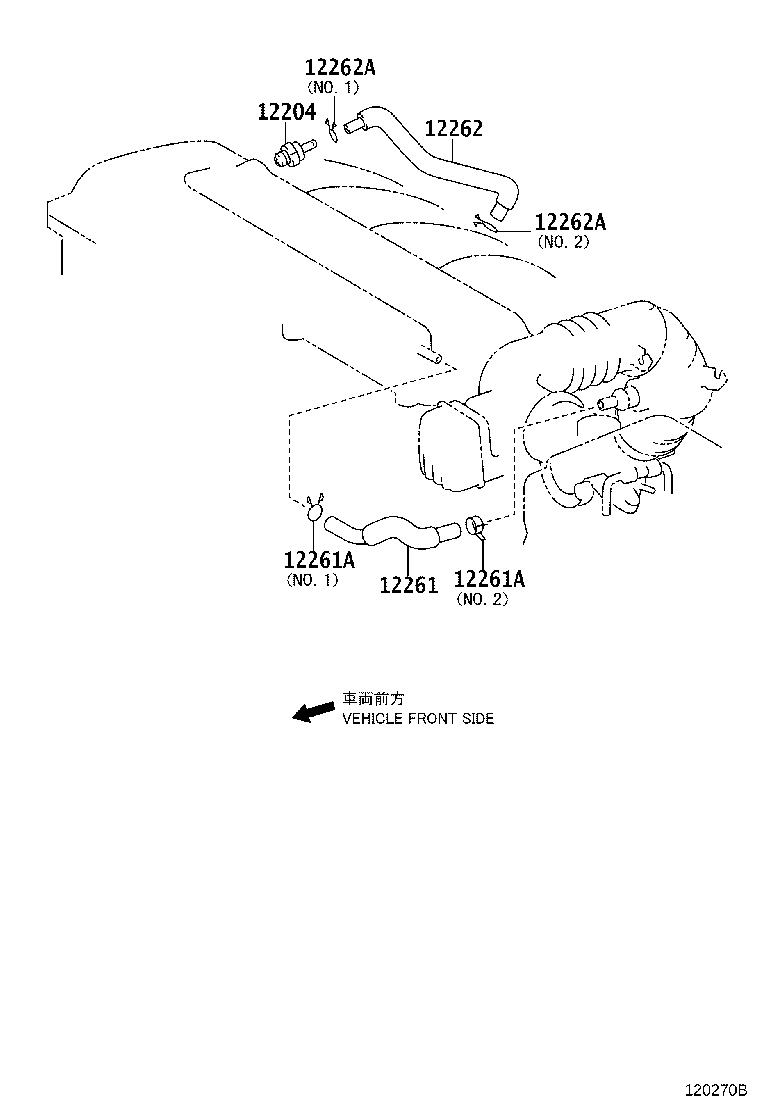 12261-28130 HOSE, VENTILATION product image
