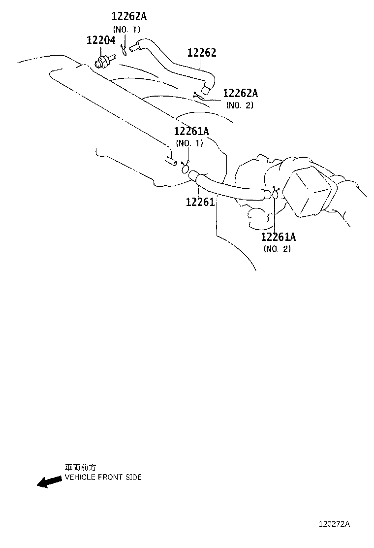 12261-28150 HOSE, VENTILATION product image