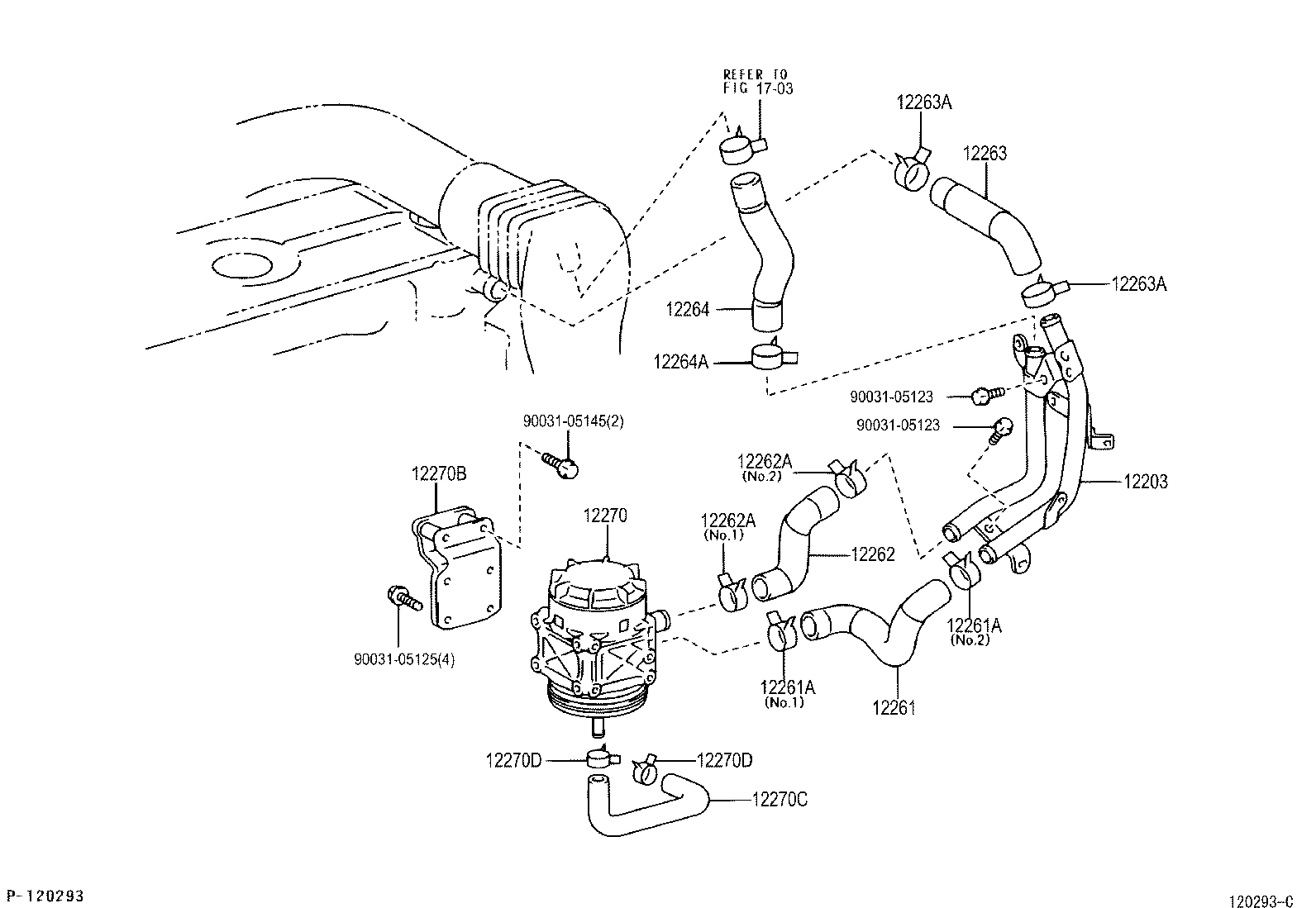 12261-78070 HOSE, VENTILATION product image