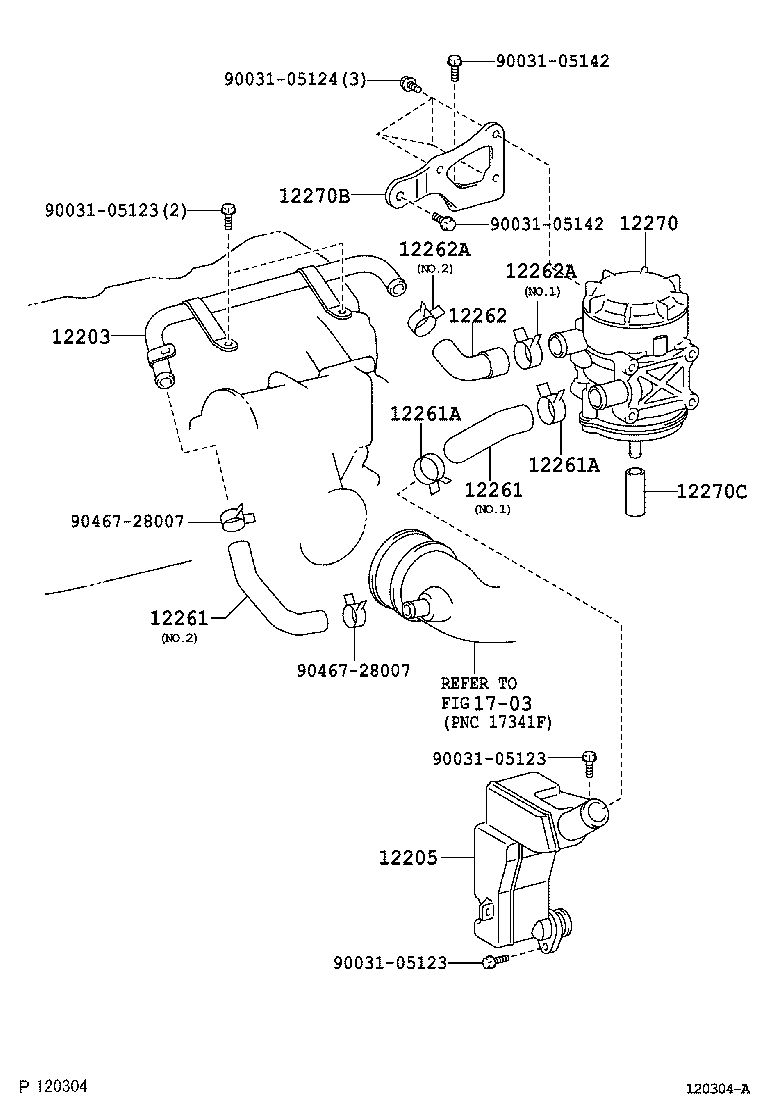 12261-78070 HOSE, VENTILATION product image
