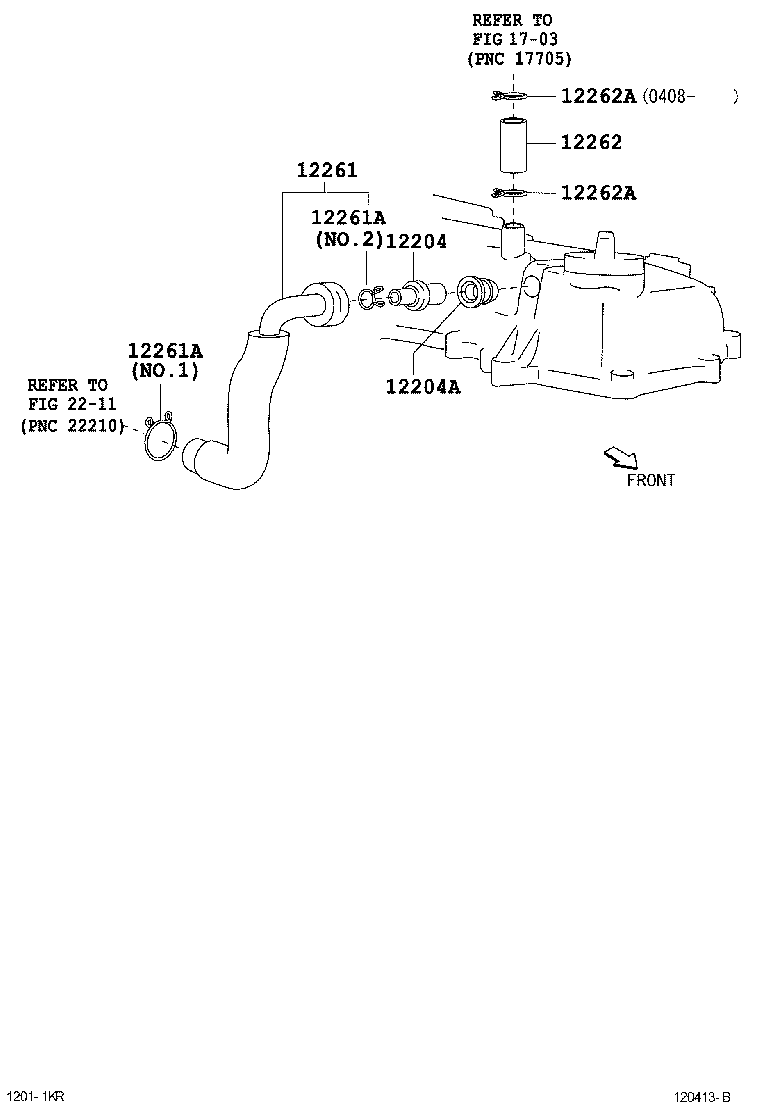 12261-97402 HOSE, VENTILATION product image