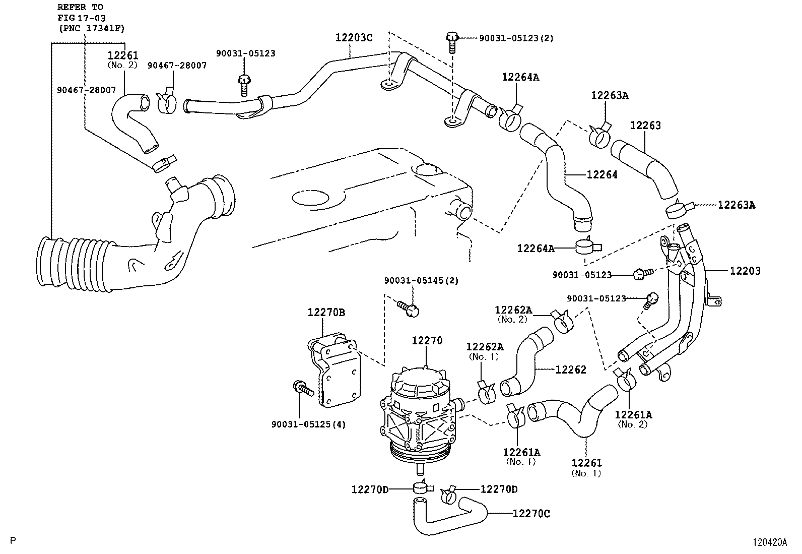 12262-17050 HOSE, VENTILATION, NO.2 product image