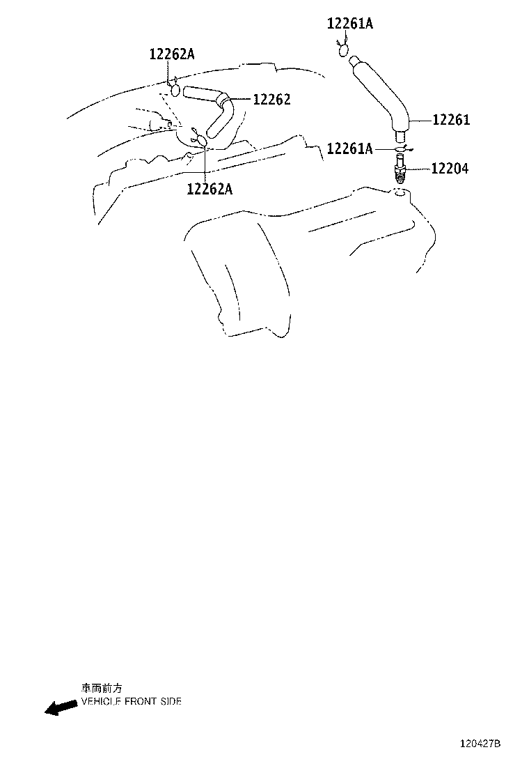 Toyota 12204-31060 VALVE SUB-ASSY, VENTILATION