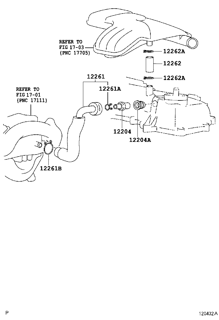 12261-37080 HOSE, VENTILATION product image