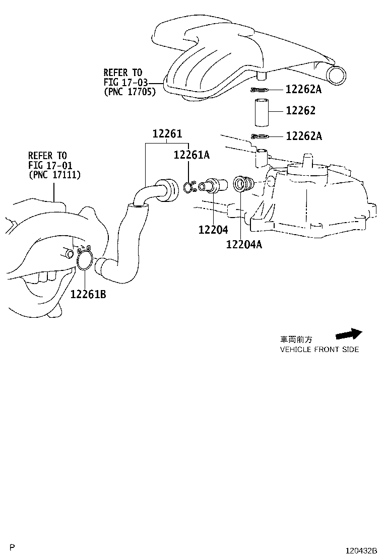12262-21090 HOSE, VENTILATION, NO.2 product image