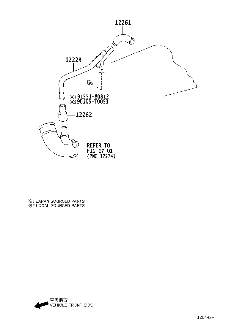 12229-0L010 PIPE, VENTILATION product image