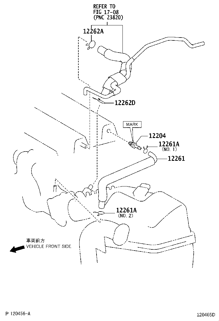 12262-21090 HOSE, VENTILATION, NO.2 product image