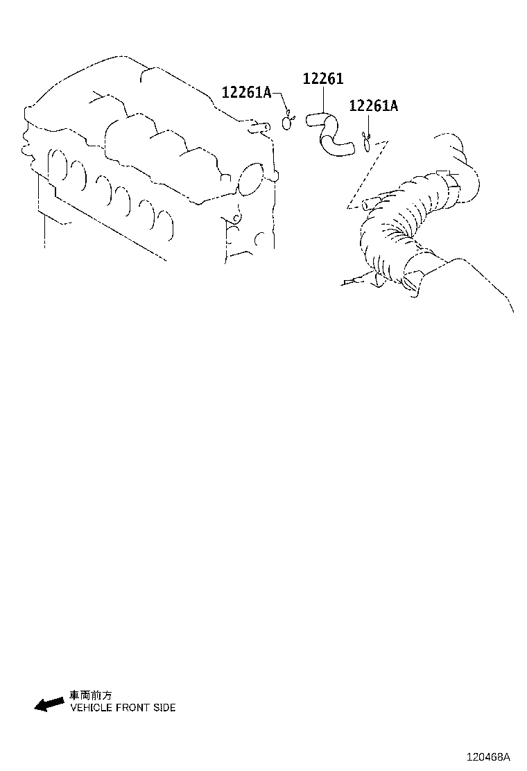 12261-26030 HOSE, VENTILATION product image