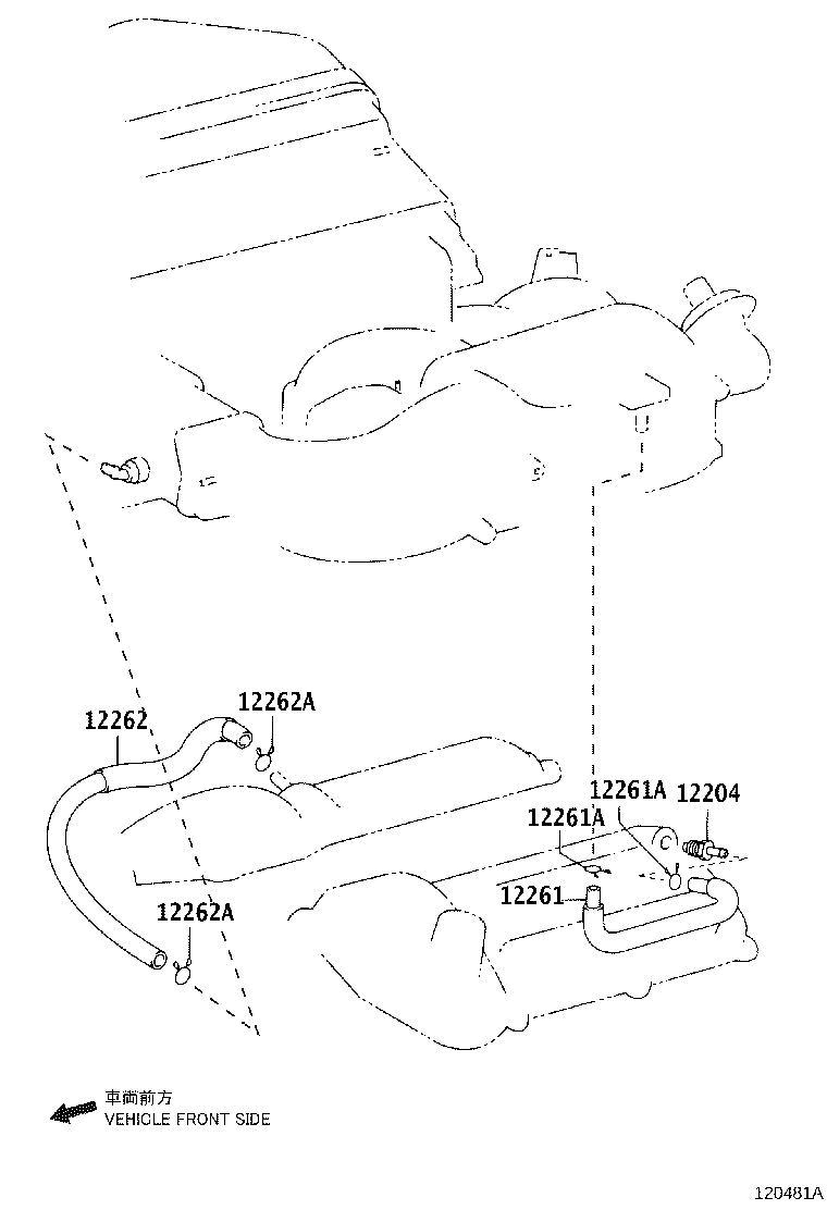 12262-31160 HOSE, VENTILATION, NO.2 product image
