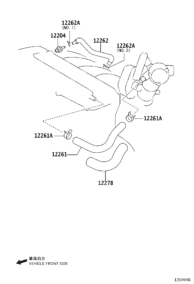 12261-0H100 HOSE, VENTILATION product image