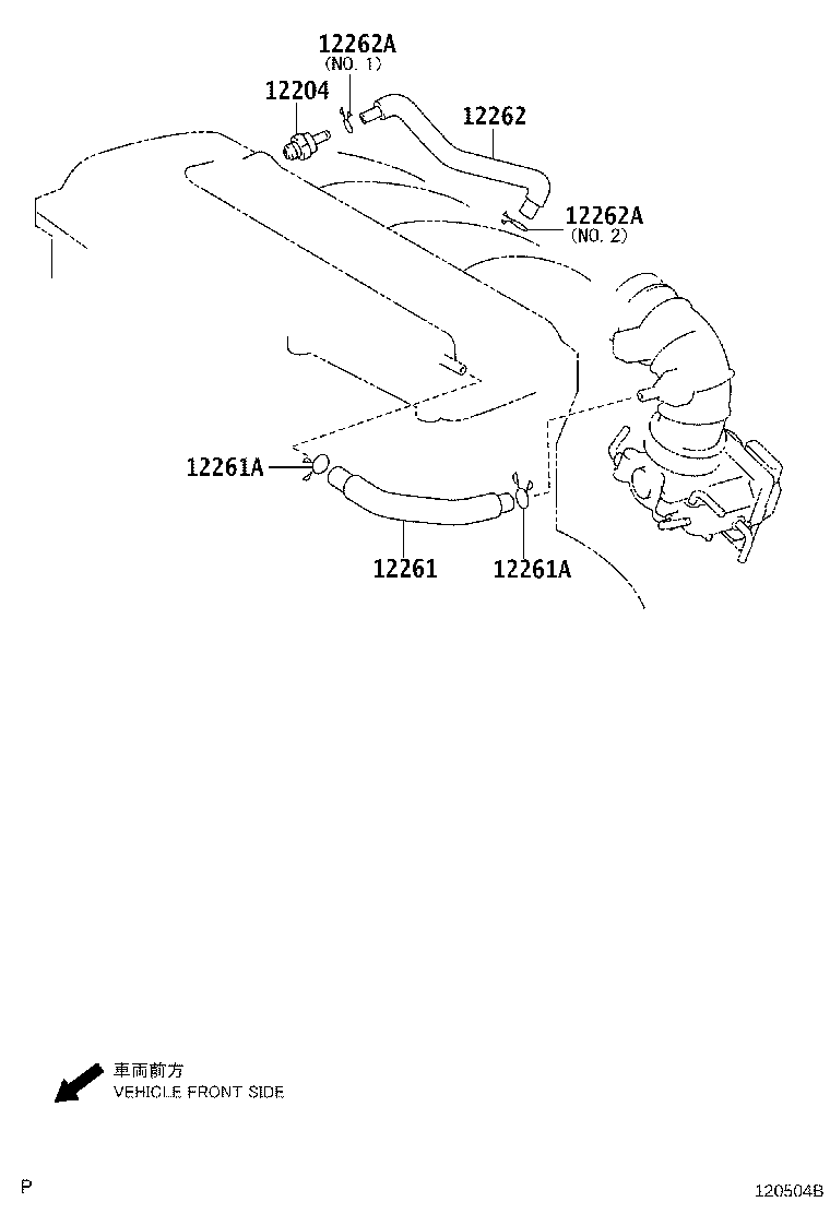 12261-28170 HOSE, VENTILATION product image