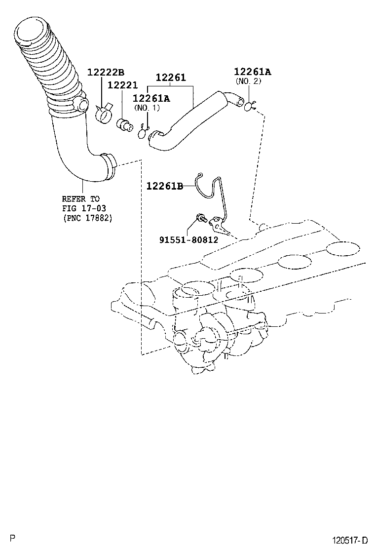 12261-30080 HOSE, VENTILATION product image