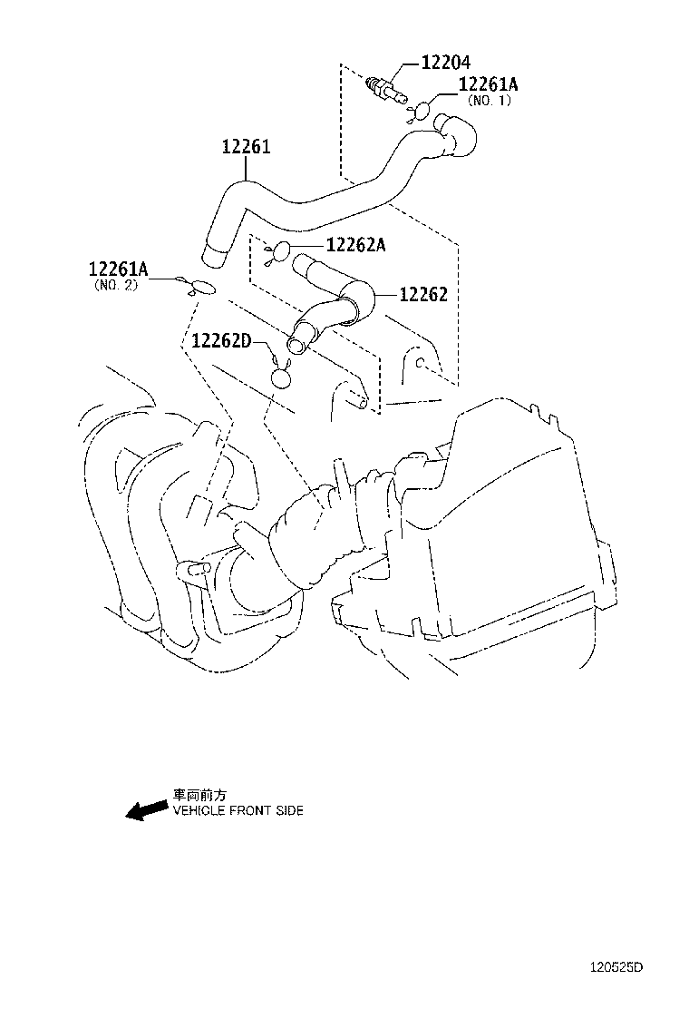 12261-22140 HOSE, VENTILATION product image