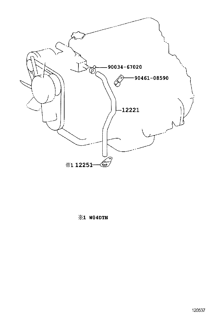 12251-78020 CLAMP, VENTILATION TUBE product image