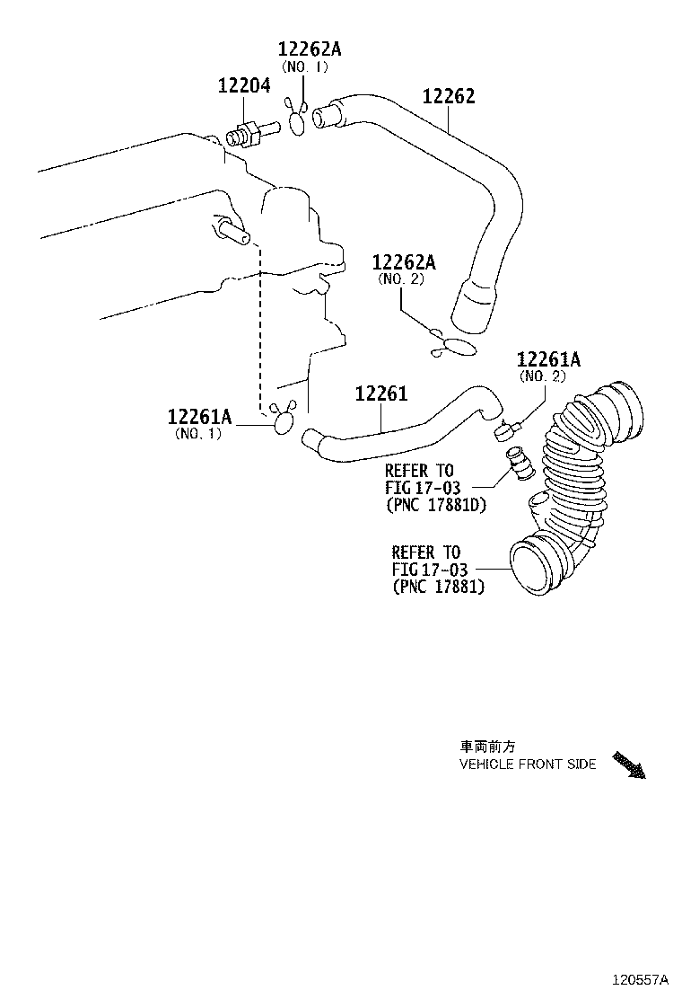 12261-0D080 HOSE, VENTILATION product image