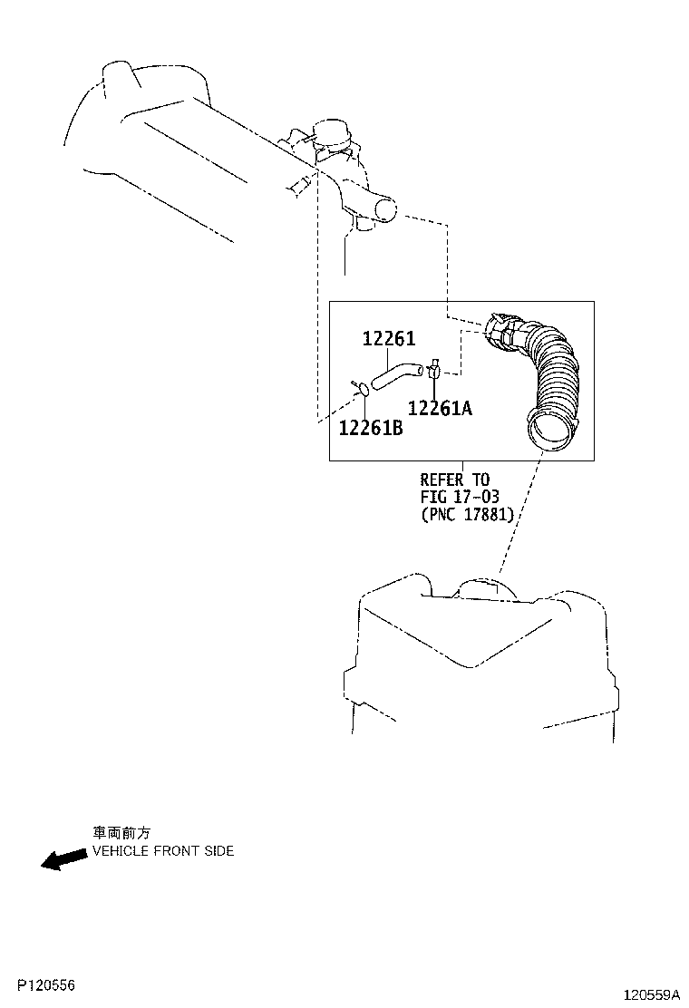 12261-33120 HOSE, VENTILATION product image
