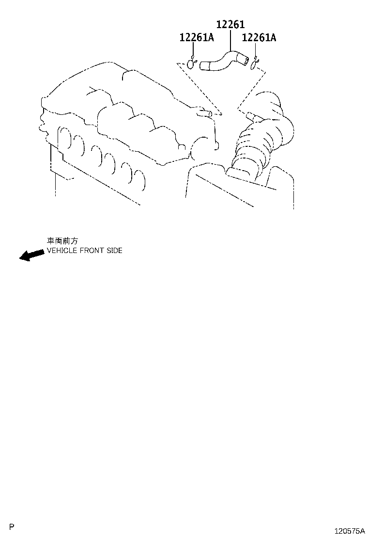 12262-37041 HOSE, VENTILATION, NO.2 product image