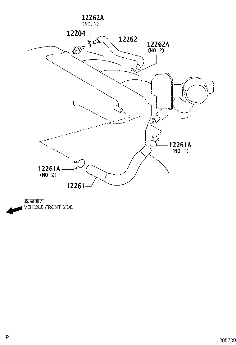 12261-28180 HOSE, VENTILATION product image