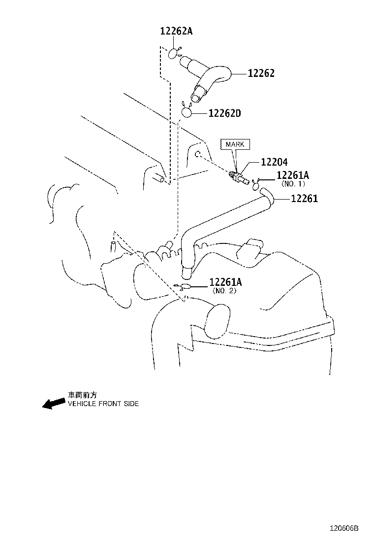 12261-22140 HOSE, VENTILATION product image