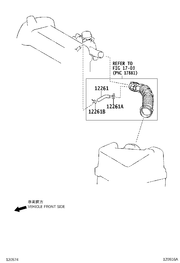 12262-0Y010 HOSE, VENTILATION, NO.2 product image