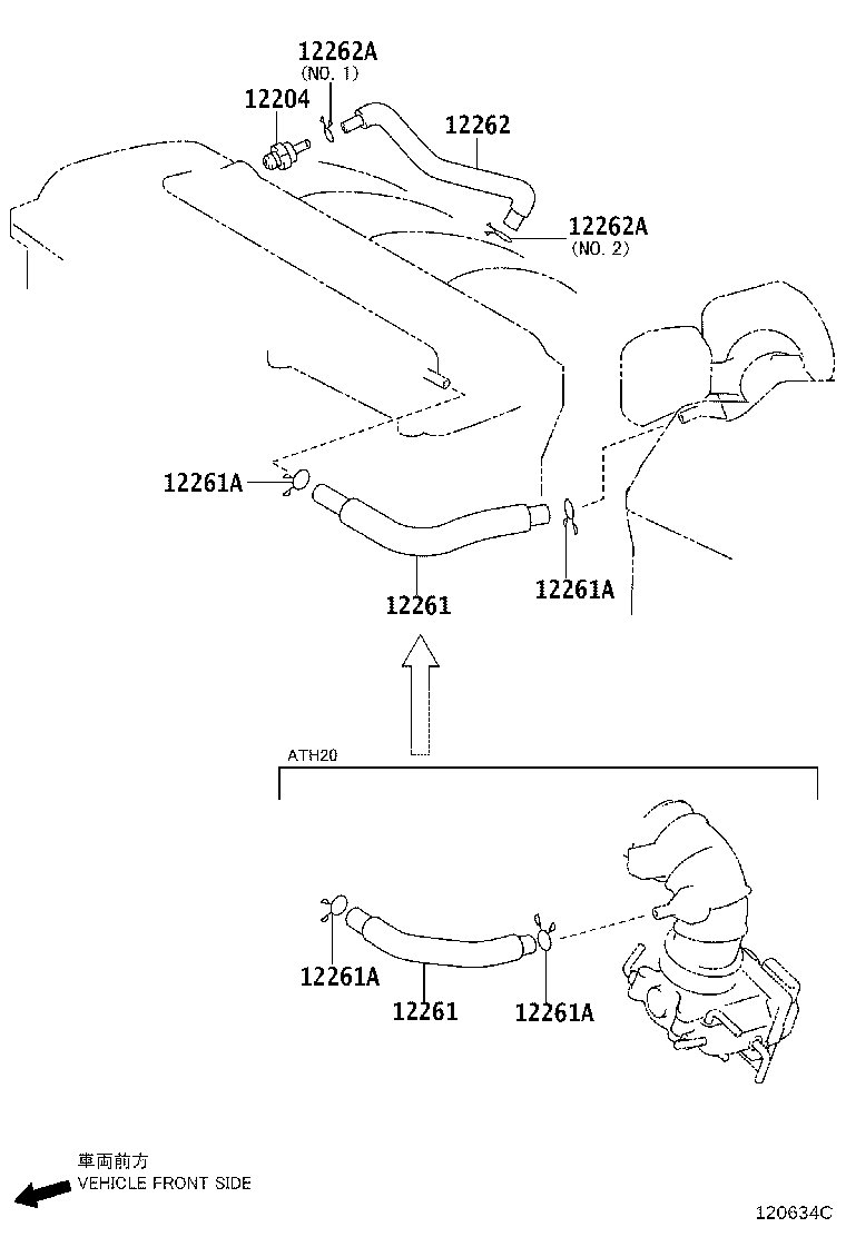 12204-28040 VALVE SUB-ASSY, VENTILATION product image
