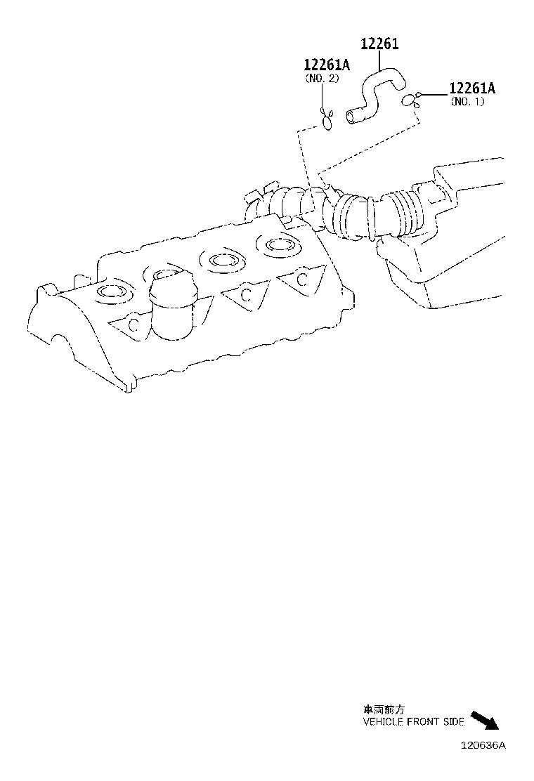 12261-0R010 HOSE, VENTILATION product image