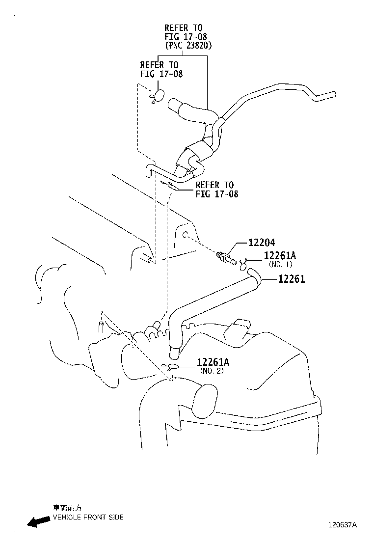 12261-0T020 HOSE, VENTILATION product image