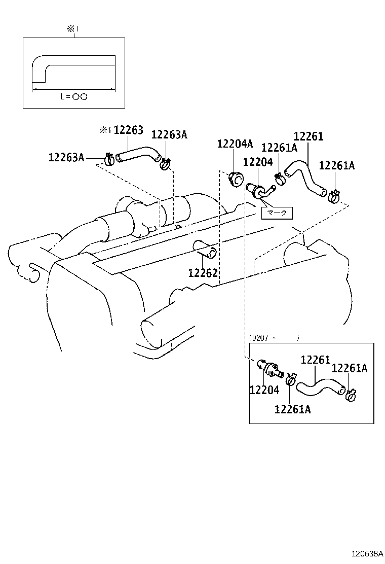 12263-88401 HOSE, VENTILATION, NO.3 product image