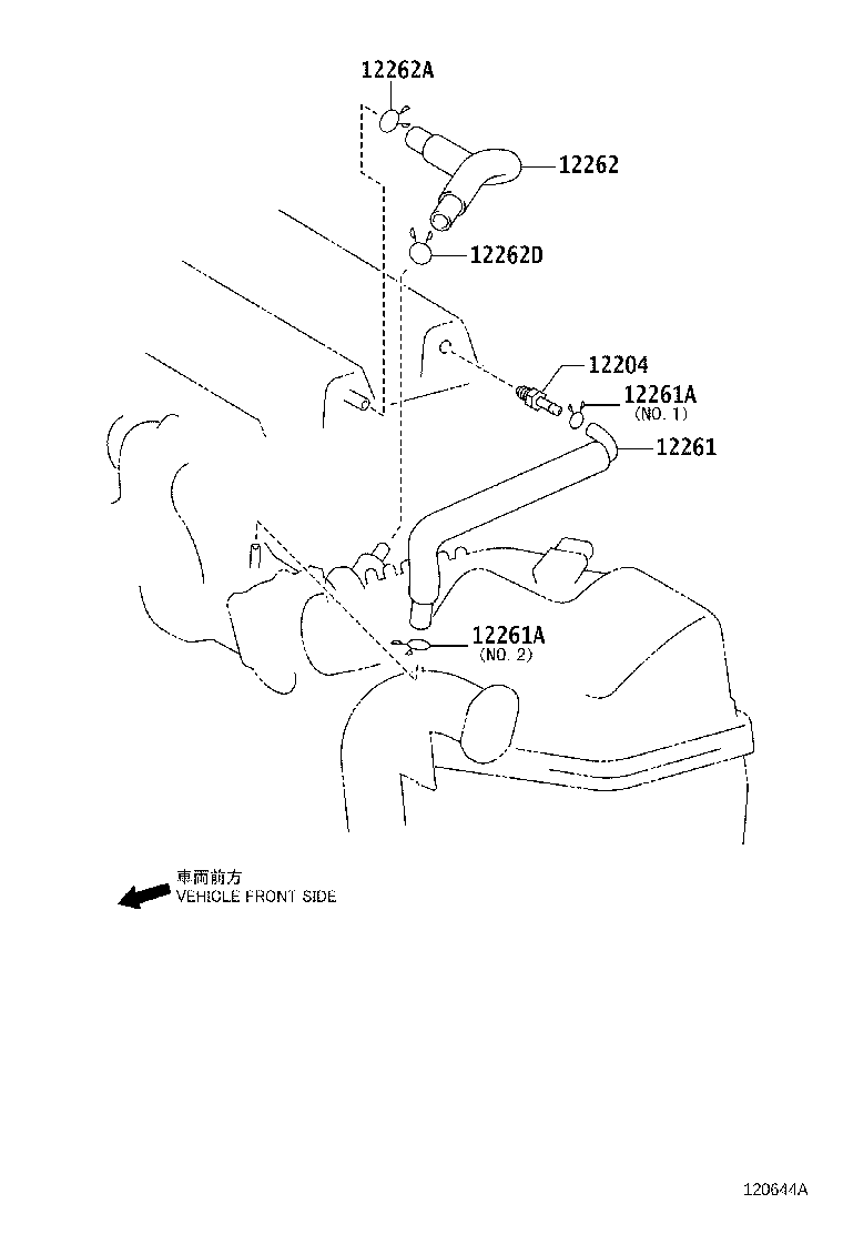 12261-0T060 HOSE, VENTILATION product image