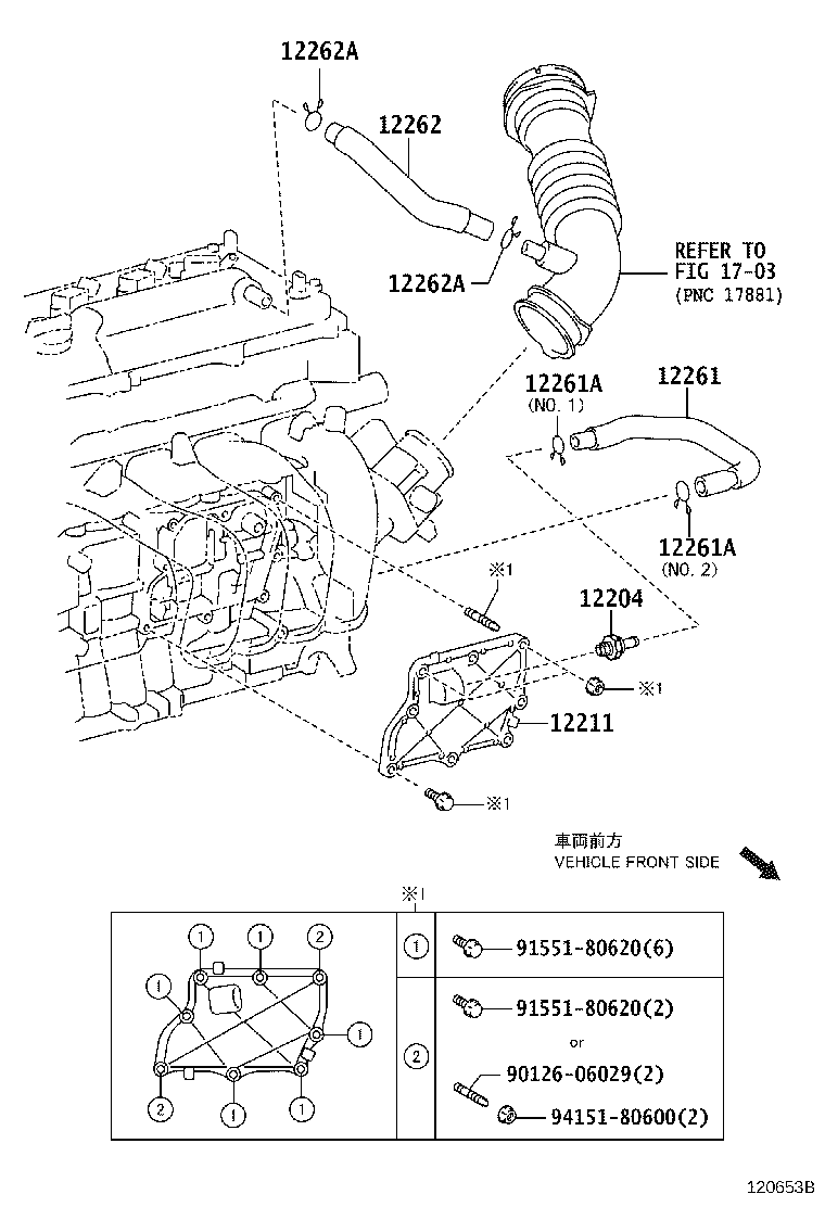 12261-26030 HOSE, VENTILATION product image
