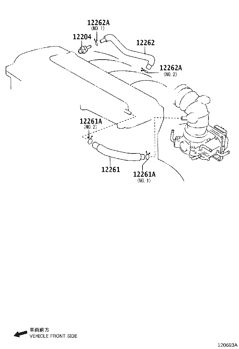 12261-0H140 HOSE, VENTILATION product image