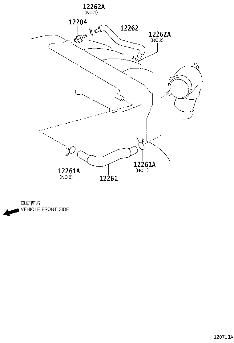 12261-28191 HOSE, VENTILATION product image