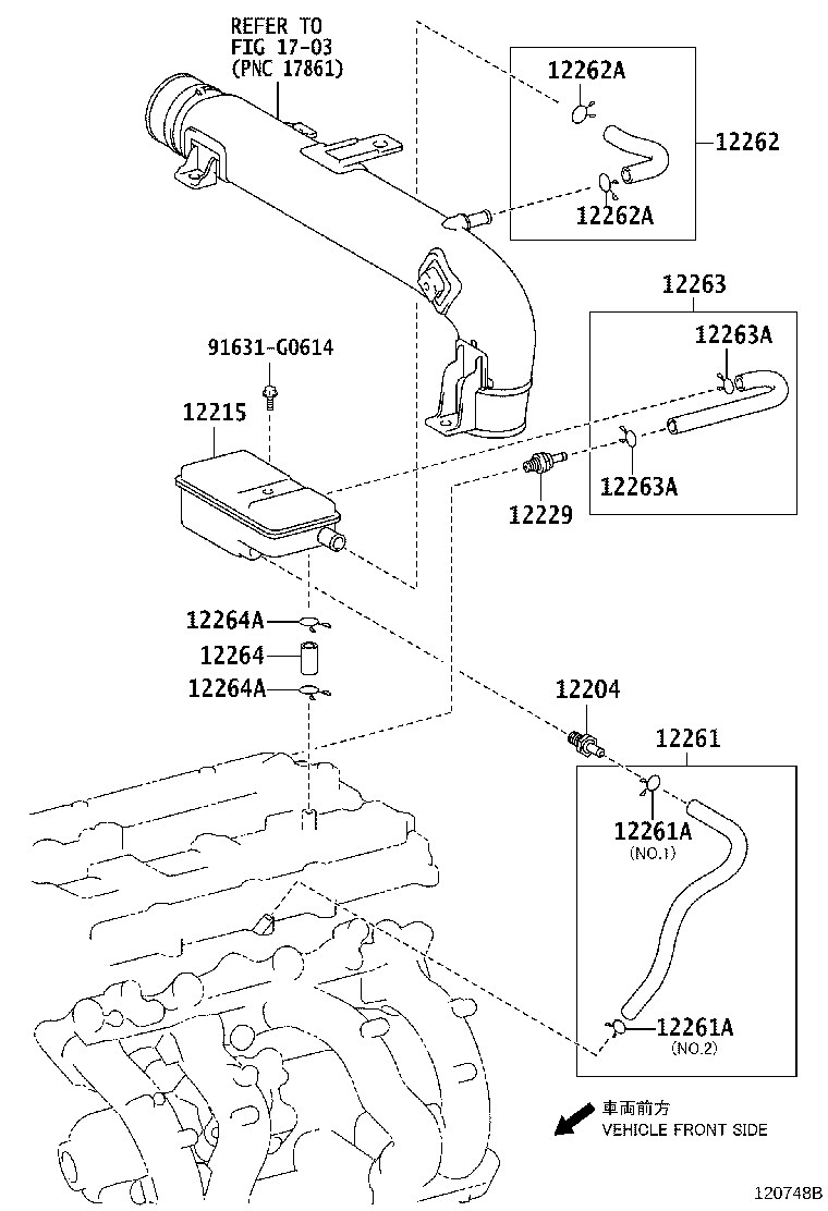 12263-70050 HOSE, VENTILATION, NO.3 product image