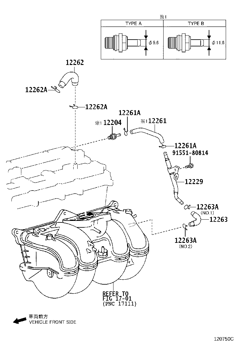 12262-75170 HOSE, VENTILATION, NO.2 product image