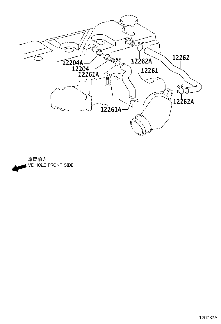12261-78460 HOSE, VENTILATION product image