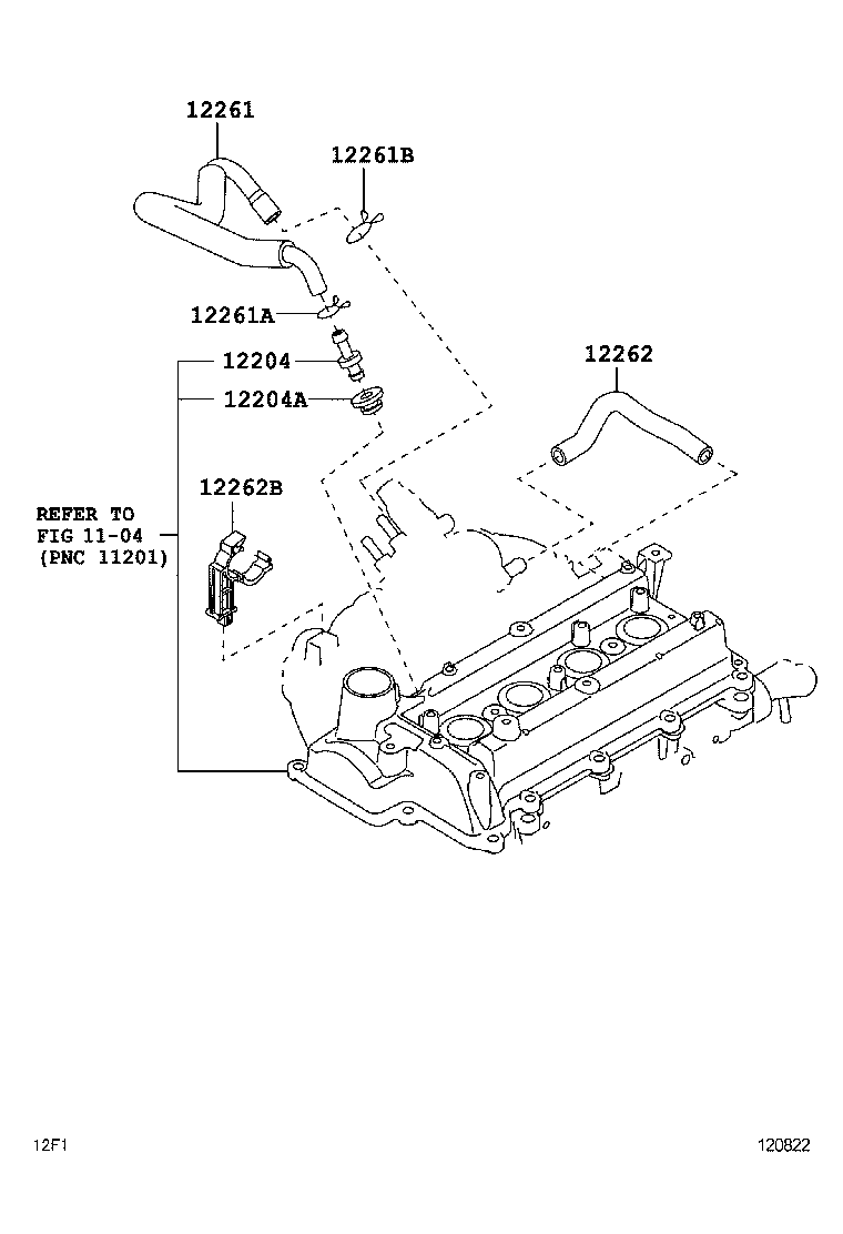 12262-BZ080 HOSE, VENTILATION, NO.2 product image