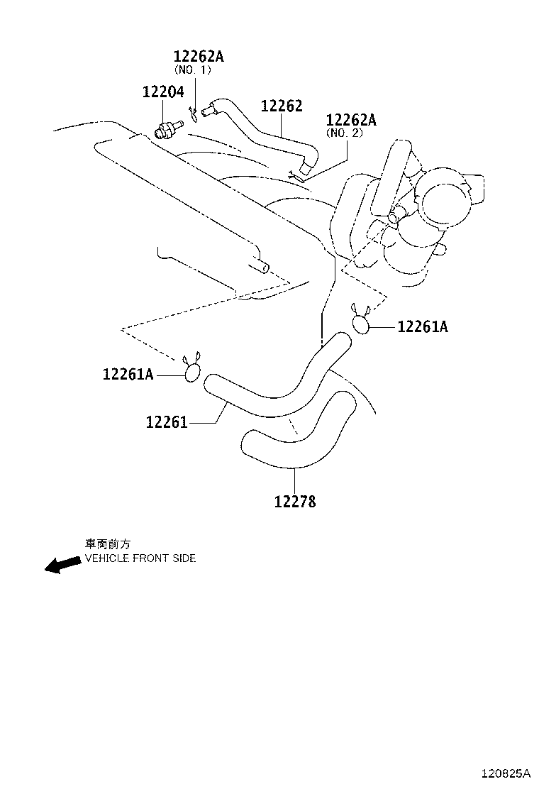 12262-0V020 HOSE, VENTILATION, NO.2 product image