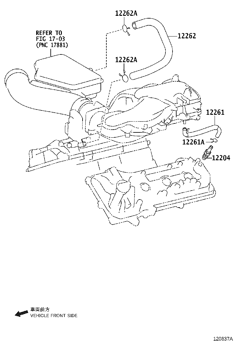 12262-31160 HOSE, VENTILATION, NO.2 product image
