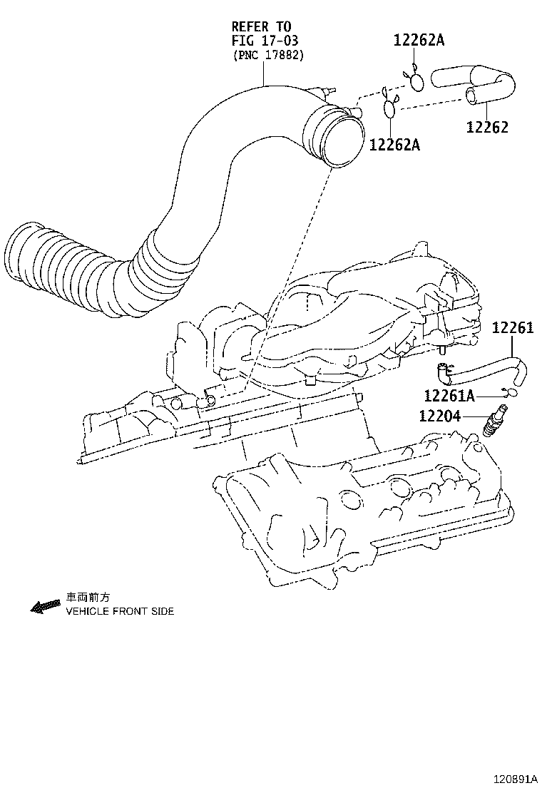12261-0P090 HOSE, VENTILATION, NO.2 product image