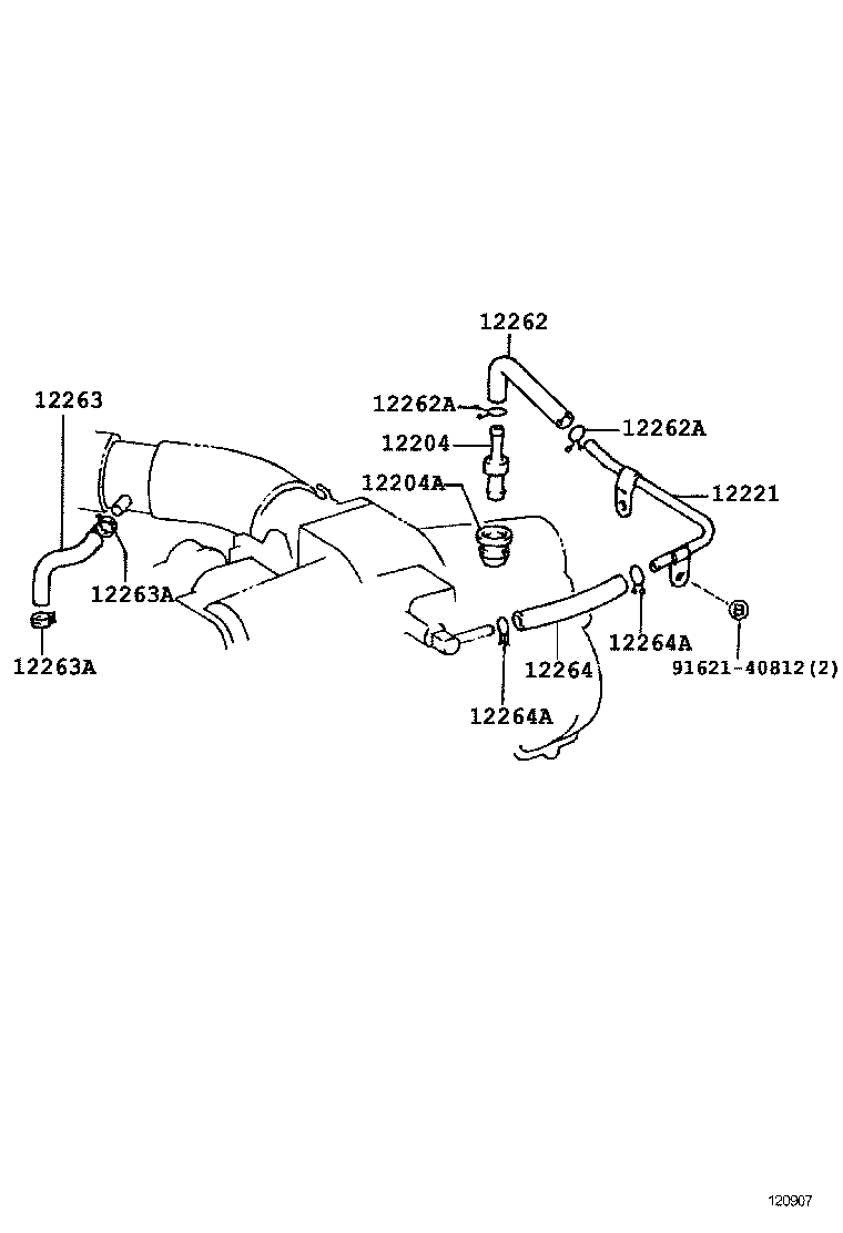 12221-61010 TUBE, VENTILATION NO.1 product image